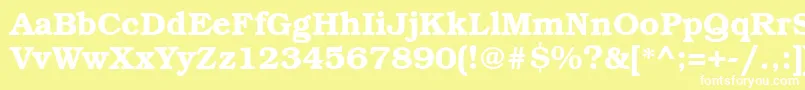 Bkm75C Font – White Fonts on Yellow Background