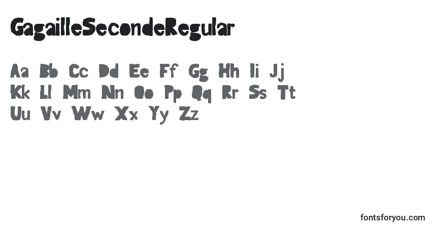 Fuente GagailleSecondeRegular - alfabeto, números, caracteres especiales