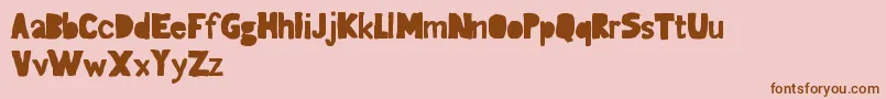 GagailleSecondeRegular Font – Brown Fonts on Pink Background