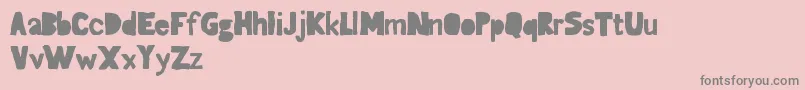 GagailleSecondeRegular Font – Gray Fonts on Pink Background