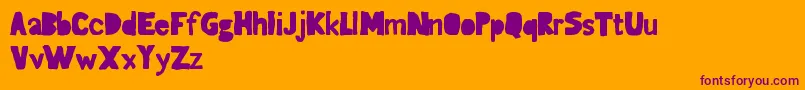 GagailleSecondeRegular-fontti – violetit fontit oranssilla taustalla