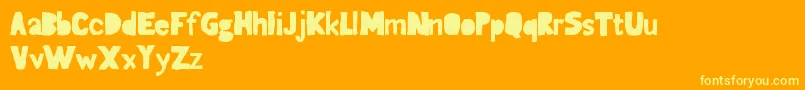 GagailleSecondeRegular Font – Yellow Fonts on Orange Background