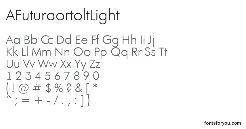 AFuturaortoltLight Font – alphabet, numbers, special characters