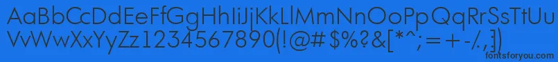 AFuturaortoltLight Font – Black Fonts on Blue Background
