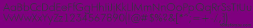 AFuturaortoltLight Font – Black Fonts on Purple Background