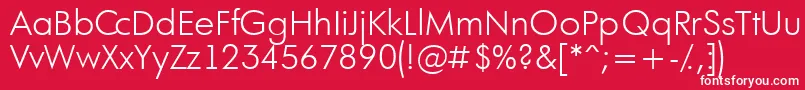 AFuturaortoltLight Font – White Fonts on Red Background