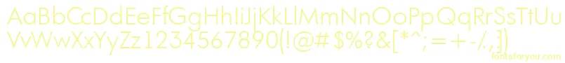 AFuturaortoltLight Font – Yellow Fonts on White Background