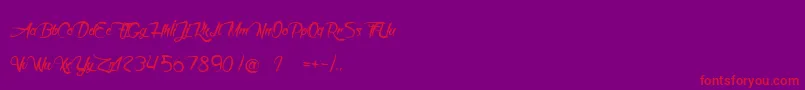 DeathInTheShadow Font – Red Fonts on Purple Background