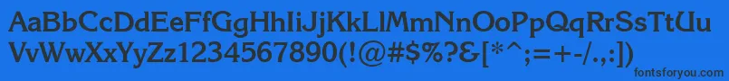 フォントKarinaBold – 黒い文字の青い背景
