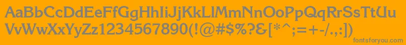 KarinaBold Font – Gray Fonts on Orange Background