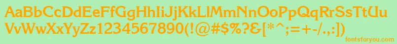 KarinaBold Font – Orange Fonts on Green Background