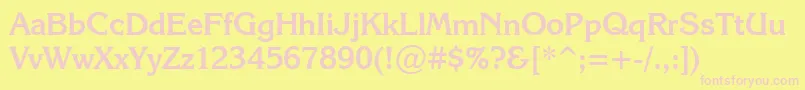 KarinaBold Font – Pink Fonts on Yellow Background