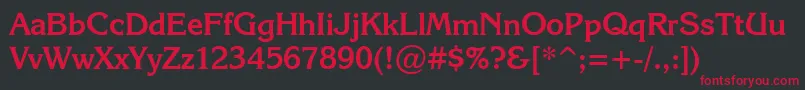 KarinaBold Font – Red Fonts on Black Background