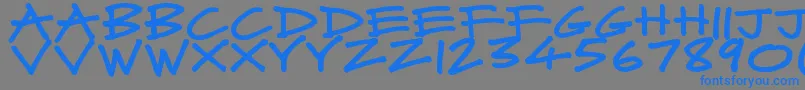 フォントMadMidnightMarker – 灰色の背景に青い文字