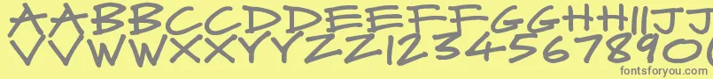 Шрифт MadMidnightMarker – серые шрифты на жёлтом фоне