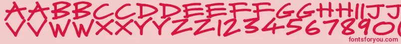 フォントMadMidnightMarker – ピンクの背景に赤い文字