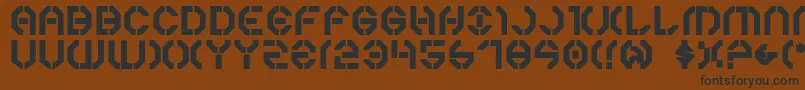 Y3kb Font – Black Fonts on Brown Background