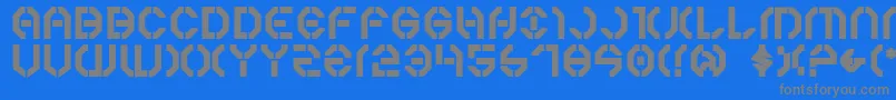 Saiba mais sobre a fonte Y3kb Fonte Y3kb – fontes cinzas em um fundo azul