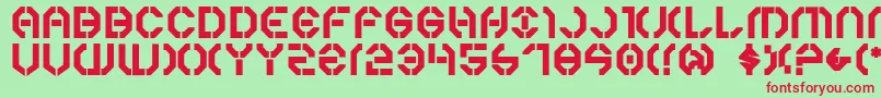 Y3kb Font – Red Fonts on Green Background