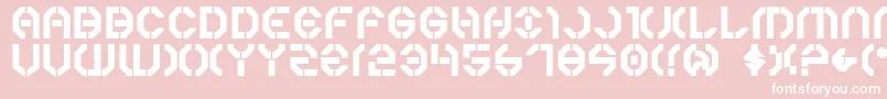 Police Y3kb – polices blanches sur fond rose
