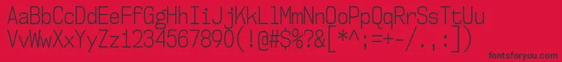 Nk57MonospaceCdLt Font – Black Fonts on Red Background