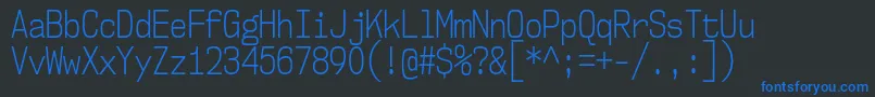 Nk57MonospaceCdLt Font – Blue Fonts on Black Background