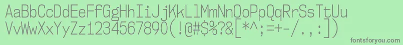 Nk57MonospaceCdLt Font – Gray Fonts on Green Background