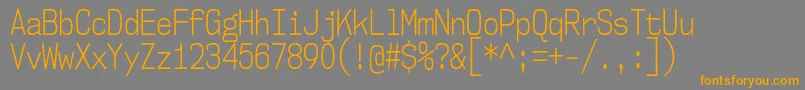 Nk57MonospaceCdLt Font – Orange Fonts on Gray Background