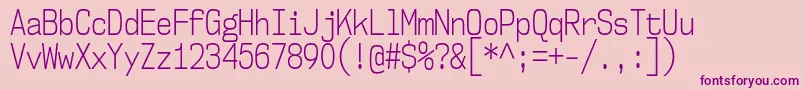 Nk57MonospaceCdLt Font – Purple Fonts on Pink Background