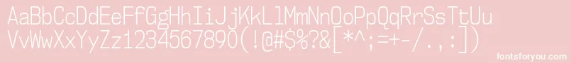 Nk57MonospaceCdLt Font – White Fonts on Pink Background