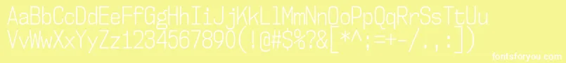 Nk57MonospaceCdLt Font – White Fonts on Yellow Background