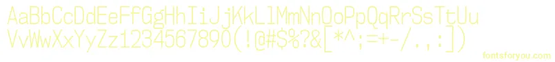 Nk57MonospaceCdLt Font – Yellow Fonts on White Background