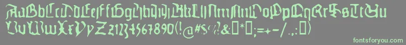 Guteg Font – Green Fonts on Gray Background