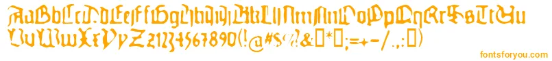 Guteg Font – Orange Fonts on White Background