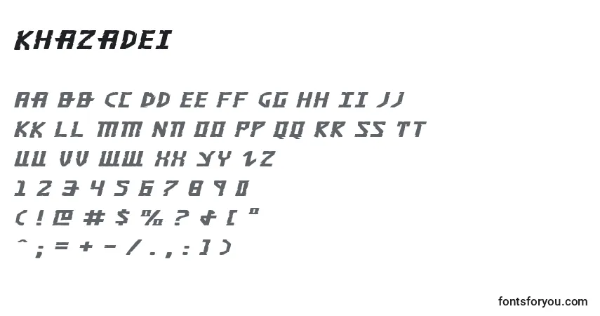 A fonte Khazadei – alfabeto, números, caracteres especiais