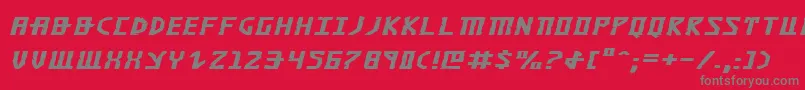 フォントKhazadei – 赤い背景に灰色の文字