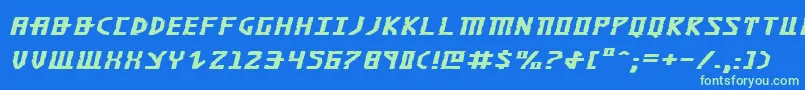 Khazadei Font – Green Fonts on Blue Background