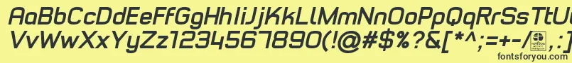 TypoStyleBoldItalicDemo Font – Black Fonts on Yellow Background