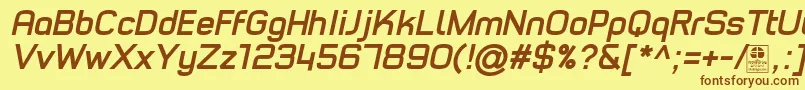 TypoStyleBoldItalicDemo Font – Brown Fonts on Yellow Background