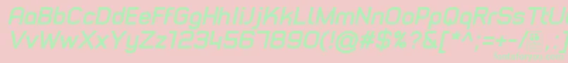 TypoStyleBoldItalicDemo Font – Green Fonts on Pink Background