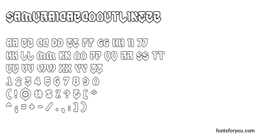 Шрифт SamuraicabcoOutlineBb – алфавит, цифры, специальные символы