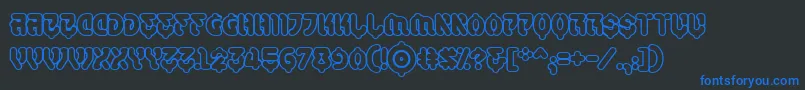SamuraicabcoOutlineBb Font – Blue Fonts on Black Background