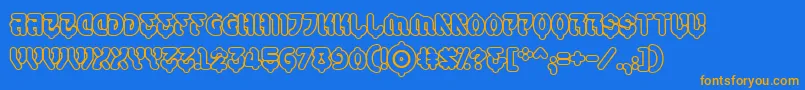 fuente SamuraicabcoOutlineBb – Fuentes Naranjas Sobre Fondo Azul