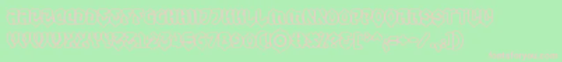 SamuraicabcoOutlineBb Font – Pink Fonts on Green Background