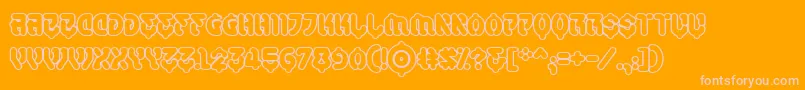 SamuraicabcoOutlineBb Font – Pink Fonts on Orange Background