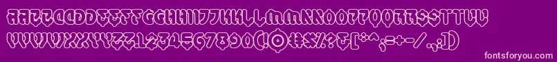 SamuraicabcoOutlineBb Font – Pink Fonts on Purple Background