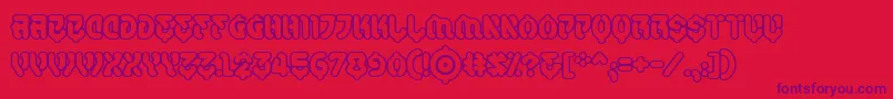 SamuraicabcoOutlineBb Font – Purple Fonts on Red Background
