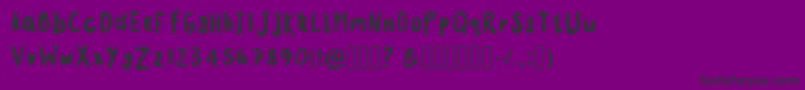 MonstahsinkRegular-fontti – mustat fontit violetilla taustalla