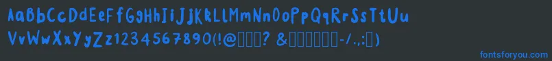 MonstahsinkRegular Font – Blue Fonts on Black Background