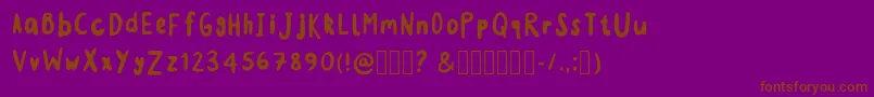 Шрифт MonstahsinkRegular – коричневые шрифты на фиолетовом фоне